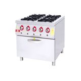 DRN DRNKU-8080 4'lü 4 Ocak 1 Fırın 80x84x85 cm Gazlı Kuzine