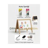 drn kids ve eğitim drn kids ve eğitim çift taraflı manyetik özellikli masa üstü küçük boy yazı tahtası