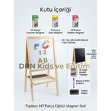 Drn Kids ve Eğitim Drn Kidsve Eğitim ,manyetik Çift Taraflı Yazı Tahtası 147 Parça Magnet,15 Renkli Tebeşir 1 Adet Silgi ve Kalem 100 x 45 cm boyutlarında geniş yüzeyi ile rahat kullanım sunar