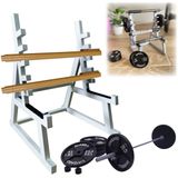 Dromco Squat Rack Kalemlik, Masa Düzenleyici, Fitness Meraklıları ve Halter Hayranları için Eğlenceli Hediye, Halter ve Ağırlıklı Spor Salonu Teması için Mini Kalem Tutucu (Yalnızca Halter Rafı)