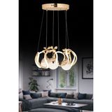 Dron Gold Şeker Kumandalı ve Dimerli (Beyaz, Sarı, Gün Işığı) Ledli Salon Mutfak Oda Oturma Odası Hol Ledli Avize SB-LD-251
