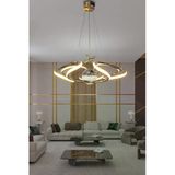 Dron Modern 4 Kol Tek Top Sarkıt Power Led Salon & Oturma Odası Avizesi