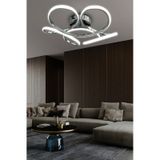 Dron Plafonyer Tavana Yapışık Led Avize - - Kumandalı / Krom Krom
