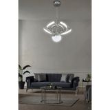 Dron Tek Top 2 Modern Sarkıt LED Avize - Krom