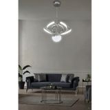 Dron Tek Top 2 Modern Sarkıt Led Avize - - Kumandalı / Krom Krom