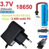 Drone Oyuncak Araba Pili Şarj Cihazı + 3500 Mah 3.7V 18650 Li-Ion Pil Batarya (Kargo Bedava) Orkıdey002553