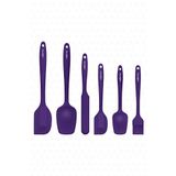 Drongo Isıya Dayanıklı Yanmaz Yapışmaz Silikon Spatula Seti 6 Parça Mor