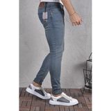 Drontin Erkek Jeans Skinny Fit Likralı Italyan Kesim Dar Paça Tırnaklı Kot Pantolon - 30 - -- - Mavi