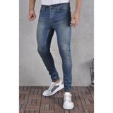 Drontin Erkek Jeans Skinny Fit Likralı Mavi Dar Paça Tırnaklı Kot Pantolon - 31 - --