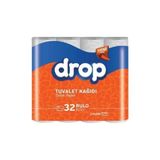 Drop 32 Rulo Tuvalet Kağıdı 2 Katlı Ekstra Yumuşak ve Ekonomik Paket ile Hassas Ciltler İçin - Beyaz