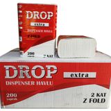 Drop Dispenser Havlu / Z Katlama / 2 Kat / 200 Adetlik 12 Paket / Koli