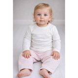 Drop Kids Bebek Pijama Takım Çizgili Pembe Çocuk Pijama Takım - 3 - 6 Ay
