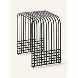 Drop Tabure, Toz Kaplamalı Metal, 44,4 cm Yükseklik, Jan Dijkstra Tasarımı, Modellenebilir Modern Tasarım - Siyah