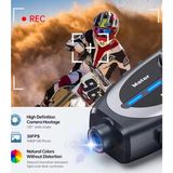 Drop Tedarik Q29 Motosiklet Kask Bluetooth Kulaklık Eşleşmeli 1080P Kamera Geniş Açı Su Geçirmez Intercom