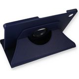 Drop Tedarik Samsung Galaxy X200 Tab A8 10.5 Kılıf 360 Tablet Deri Kılıf - Lacivert - Tablet Kılıfı