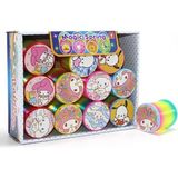 Drop Tedarik Sanrio Karakterli Magic Spring Stres Yayı - Standlı Gökkuşağı Renkli Oyuncak Seti 12'li ALK3988