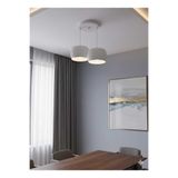 Dropcek eticaret Oval Beton Görünüm 2 Li Sarkıt Avize Bohem Modern Rustik (E27 Ampul Hediyedir.)