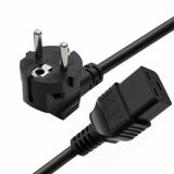 DRRI Avrupa Schuko Tak CEE 7-7 Tak 16A 250V IEC 60320 C19 Sunucular için Güç Kablosu | PDU | PC Bilgisayarlar | Monitörler (6ft)