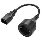 DRRI IEC C14 Erkek Fiş CEE 7/7 Avrupa Dişi Schuko Soket Uzatma Kısa Kurşun Kablo UPS PDU için