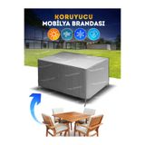 Drs Tuning Bahçe Mobilya Koruma Masa Sandalye Kılıf Örtüsü Gri 160X100X75CM Su Geçirmez