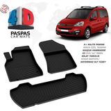Drs Tuning Citroen Berlingo 4d Araca Özel Havuzlu Kauçuk Paspas 2008-2018 110 Hp - Siyah