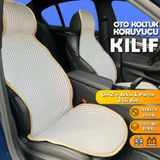 Drs Tuning Ford Tourneo Courier Uyumlu Koltuk Kılıfı Minder Krem 2+1 Ön Arka Set