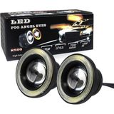 Drs Tuning Mercekli Angel Yuvarlak LED Beyaz Sis Farı 8.9cm Metal Gövde - Çok Renkli - Standart