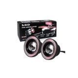 Drs Tuning Mercekli Angel Yuvarlak Led Kırmızı Sis Farı 7.6cm Metal Gövde