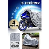 Drs Tuning Mobylette AV44 Uyumlu Lux Seri Motorsiklet Brandası - Gri - Standart