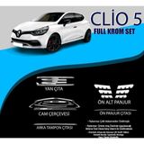 Drs Tuning Renault Clio 4 Krom Set (Cam Çerv.-Yan Kapı Çıt.-Ön Alt Panjur-Arka Tampon Çıt.-Ön Panjur Çıt.)