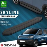 Drs Tuning S-Dizayn Fiat Doblo 3 Uzun Şase Skyline Siyah Yan Basamak 213 Cm 2023 Üzeri A+ Kalite
