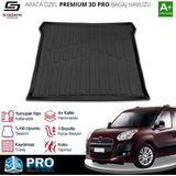 Drs Tuning S-Dizayn Fiat Doblo Geniş Aile 3D Pro Bagaj Havuzu 2010-2022 A+ Kalite - Siyah
