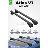 Drs Tuning S-Dizayn Fiat Doblo S-Bar Atlas V1 Ara Atkı Tavan Taşıyıcı Barı Siyah 155 Cm 2023 Üzeri A+ Kalite