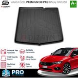 Drs Tuning S-Dizayn Fiat Egea Hb 3D Pro Bagaj Havuzu 2016 Üzeri A+ Kalite - Siyah