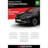 Drs Tuning S-Dizayn Fiat Egea Krom Ön Tampon Alt Çıtası Diamond Model 14 Prç. 2020 Üzeri (Parlak Krom) A+ Kalit