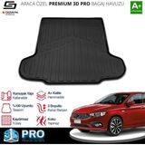 Drs Tuning S-Dizayn Fiat Egea Sedan 3D Pro Bagaj Havuzu 2015 Üzeri A+ Kalite - Siyah