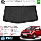 Drs Tuning S-Dizayn Kia Picanto 3D Pro Bagaj Havuzu 2017 Üzeri A+ Kalite - Siyah