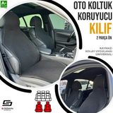 Drs Tuning S-Dizayn Oto Koltuk Koruyucu Kılıf Siyah Universal 2 Parça Ön A+ Kalite - Renkli - Standart