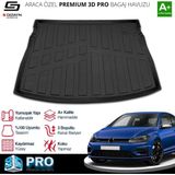 Drs Tuning S-Dizayn Vw Golf 7 3D Pro Bagaj Havuzu Üst Bagaj 2012-2020 A+ Kalite - Siyah