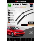 Drs Tuning S-Dizayn Vw Jetta Ön Cam Silecek Seti 2010-2019 Premium Araca Özel 60-48 cm A+ Kalite