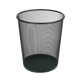 DRT Siyah Metal Fileli Çöp Kovası