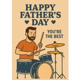Drummer Dad | Sketchbook, format A5: 200 Blank Pages for Drawing and Writing | A Thoughtful Gift for Dad, Father’s Day | Glossy Cover