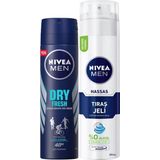 Dry Fresh Erkek Deosprey 150ml Tıraş Jeli Hassas Ciltler Için 200 ml