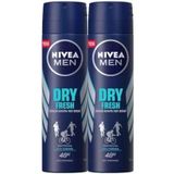 Dry Fresh Erkek Sprey Deodorant 150ml 2'li Avantaj Paketi