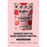 DRYBOX Doğal Kurutulmuş Çilek Dilimleri 34g – İlave Şekersiz, %100 Doğal Yumuşak Sağlıklı Meyve Atıştırmalığı