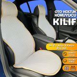 Ds 7 Crossback Uyumlu Koltuk Kılıfı Minder Krem 2+1 Ön Arka Set