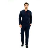 DS DAMAT 01005 2'Lİ UZUN KOL ERKEK PİJAMA TAKIMI