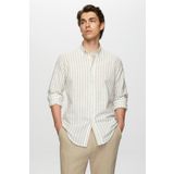 D's Damat 0HC02ORT06265 Slim Fit Yeşil Keten Görünümlü Gömlek