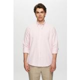 D's Damat 0HC02ORT11265 Slim Fit Pembe Çizgili Gömlek