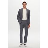 D's Damat 1HC05IM02577M Slim Fit Gri Baskılı Kırışmayan Sihirli Takım Elbise